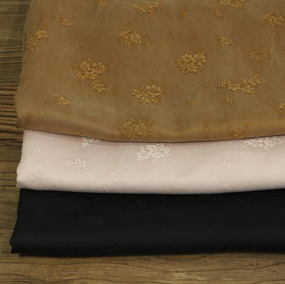 3 colors Jacquard cupra cupro fabric by the yard