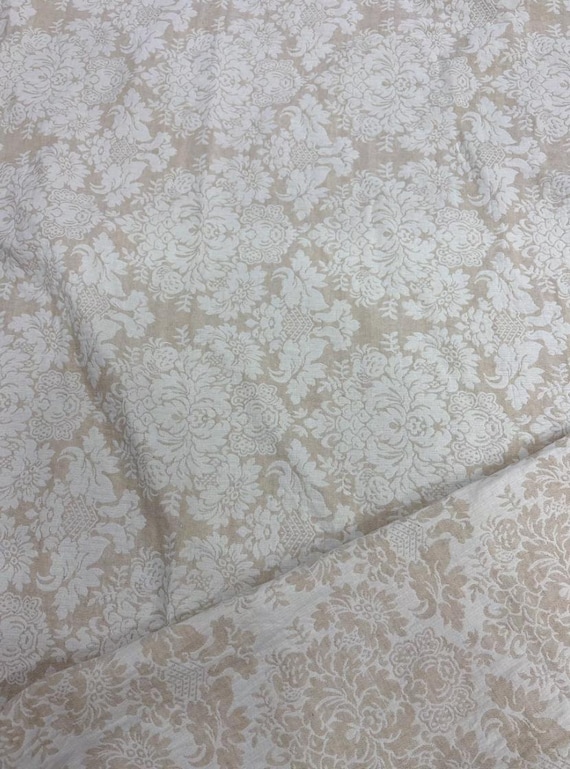 Jacquard Floral Linen Cotton Fabric By The Yard