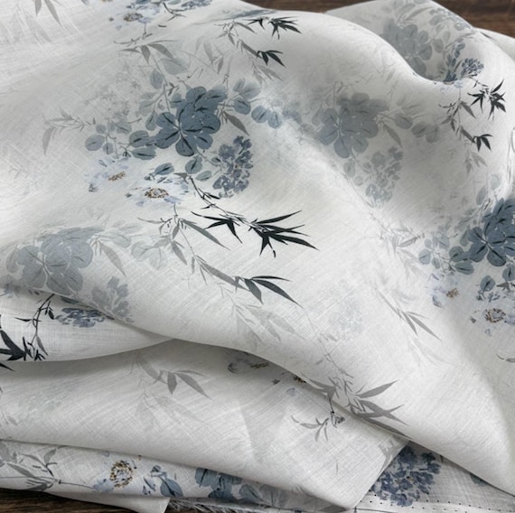 Print ramie fabric by the yard