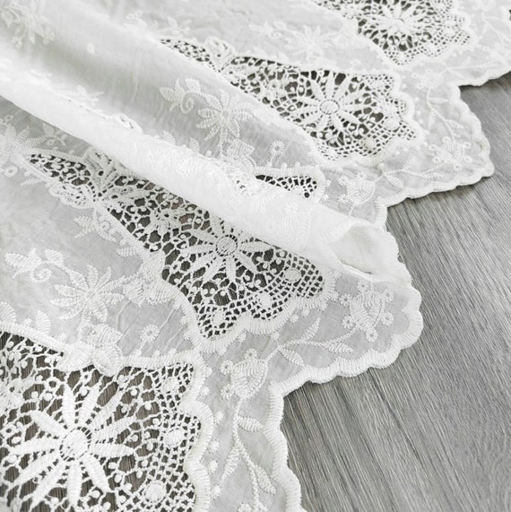 Embroidery cotton fabric By the yard