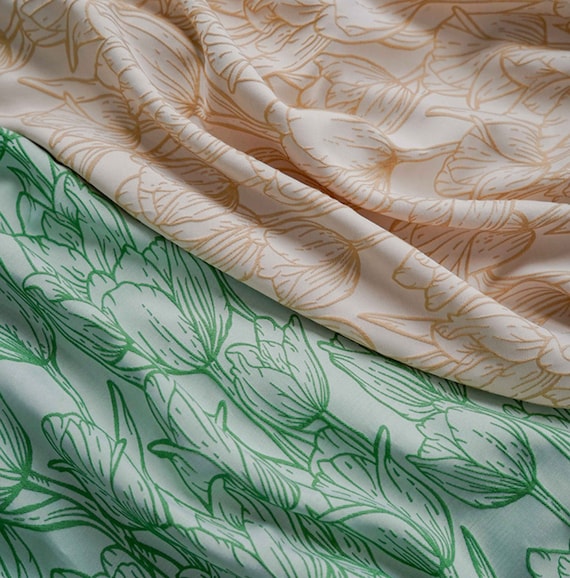 Tulip Jacquard brocade fabric by the yard