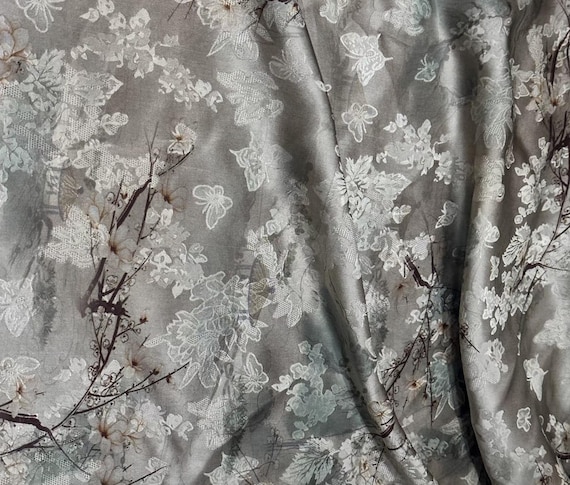 Jacquard Floral Print viscose fabric by the yard