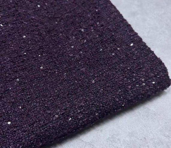 Tweed wool fabric by the yard