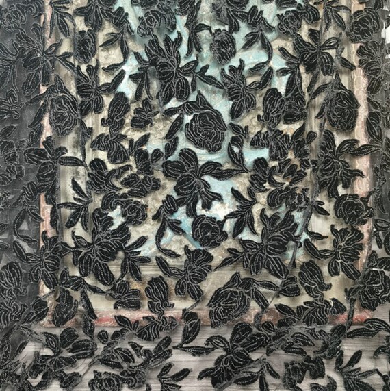 Floral Embroidery mesh fabric By the yard