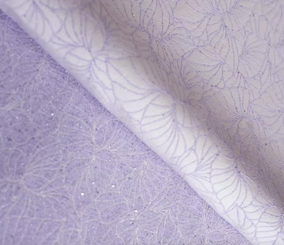 Jacquard Silk Wool Fabric by the yard