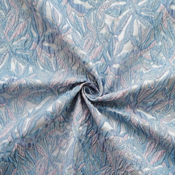 Jacquard brocade fabric by the yard