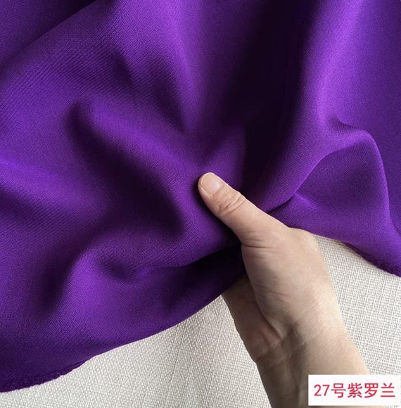 Multi color options Silk wool satin fabric by the yard