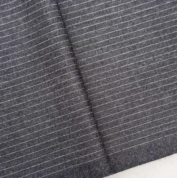 Striped Worsted Wool fabric by the yard SUITING Fabric