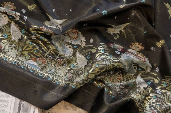 Crane Jacquard brocade fabric by the yard