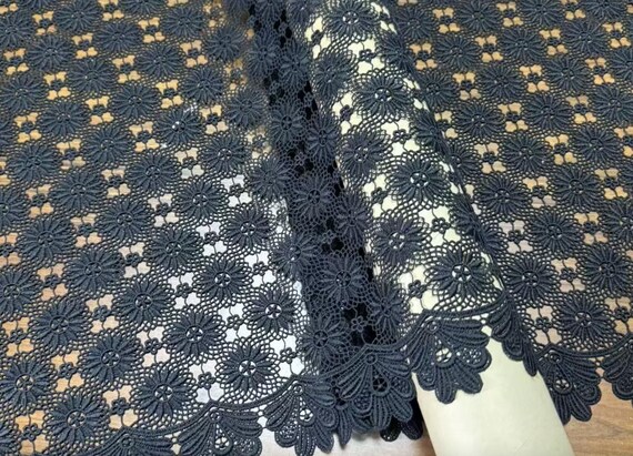 Flowers Embroidery lace fabric by the yard