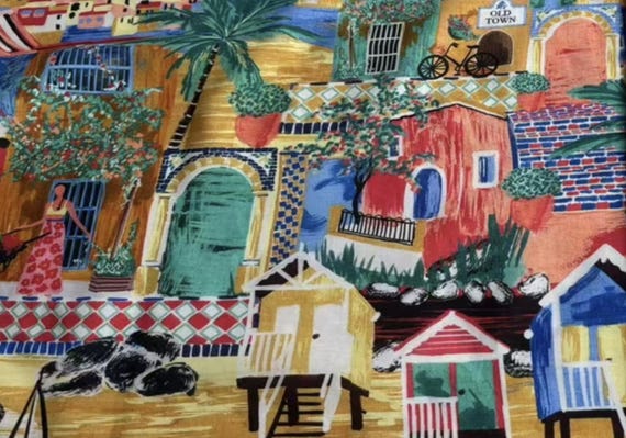 Print Linen fabric by the yard