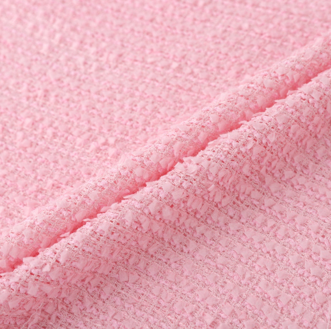 Pink Tweed Fabric by the Yard - Etsy