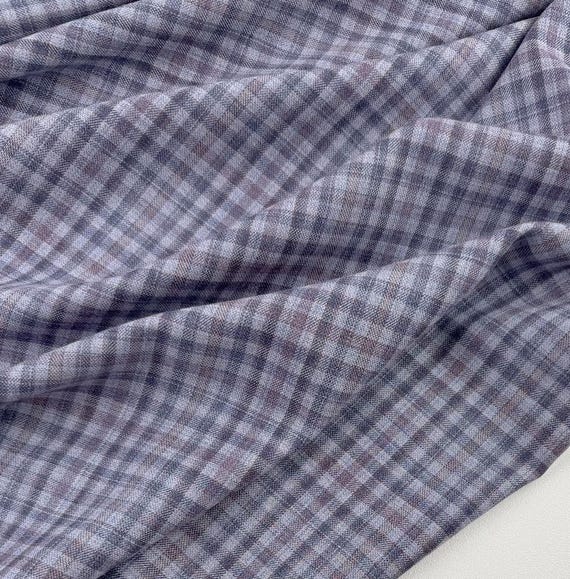 Plaid Wool fabric by the yard