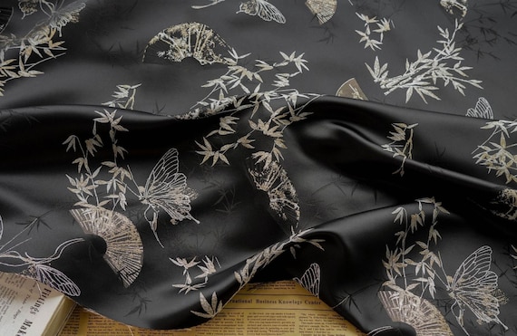 Jacquard brocade fabric by the yard
