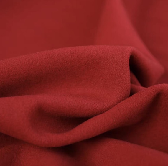 Red Wool fabric by the yard