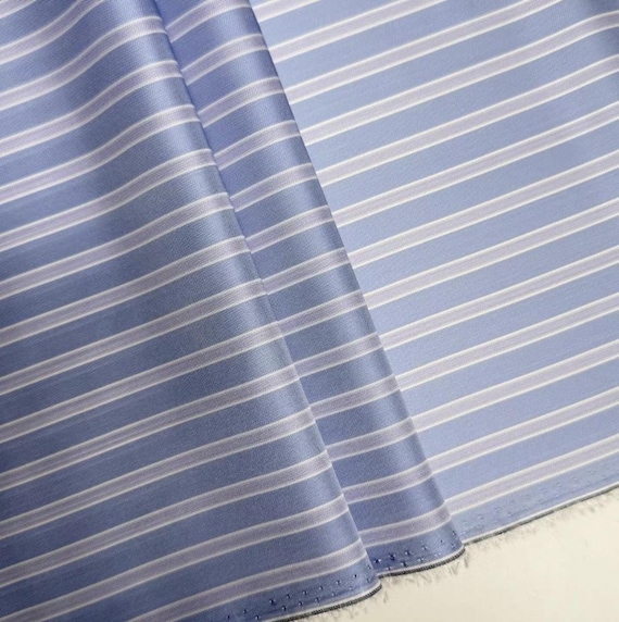 Striped Bemberg cupra fabric, Cupro lining fabric by the yard