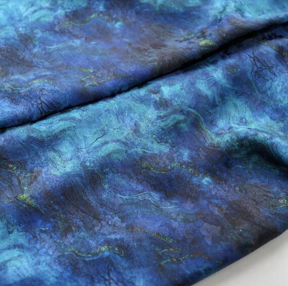 Jacquard floral viscose fabric by the yard