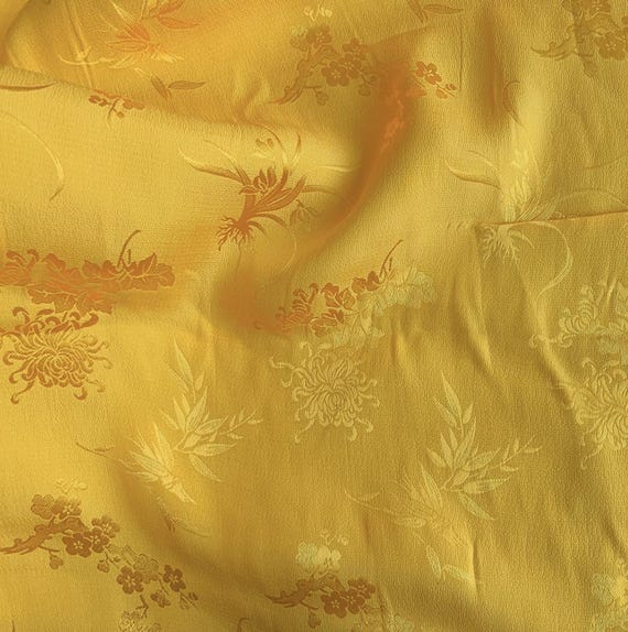 Floral Jacquard Silk Brocade Fabric By The Yard #251111