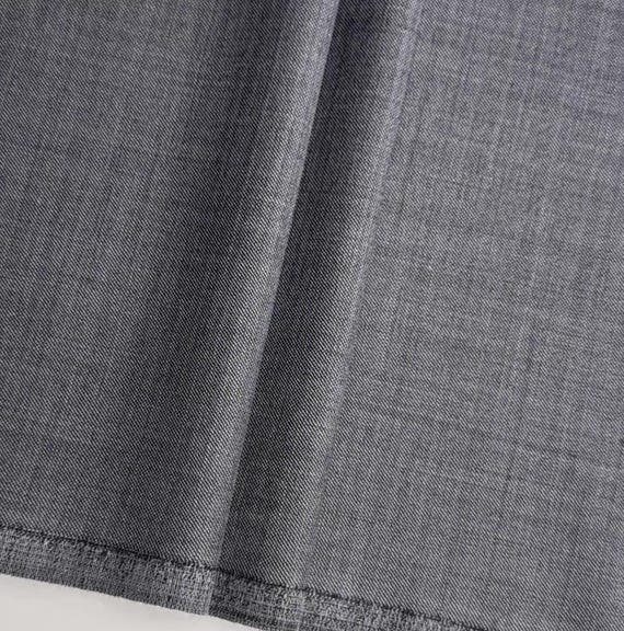 Gray Worsted Wool fabric by the yard SUITING Fabric