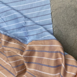 Striped Hemp fabric by the yard