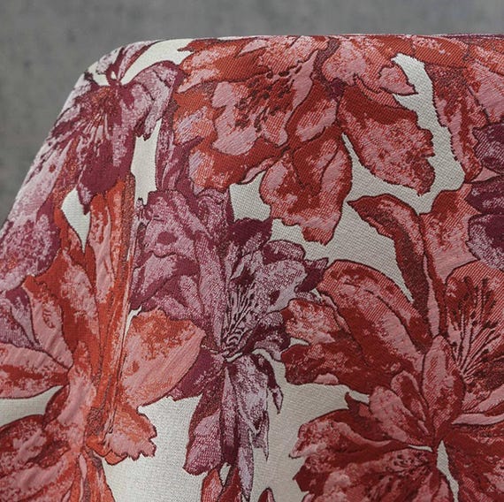 Jacquard brocade fabric by the yard