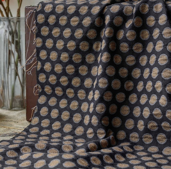 Jacquard polka dots dotted brocade fabric by the yard