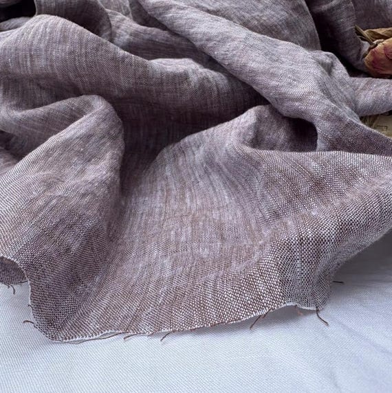 Yarn dyed linen fabric by the yard