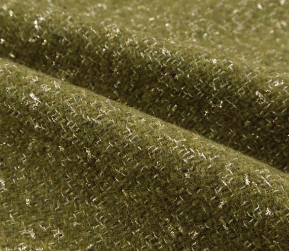 Metallic Wool fabric by the yard