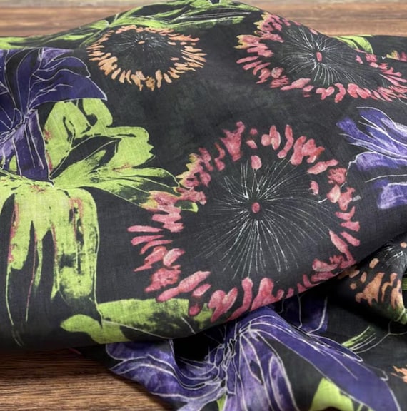 Print ramie fabric by the yard