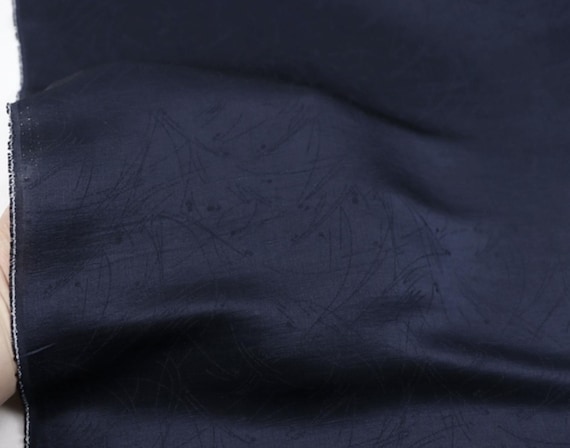 Jacquard silk linen fabric by the yard