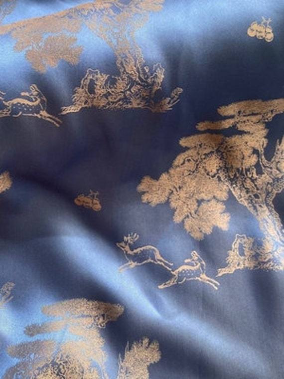 Jacquard Silk Fabric by the Yard Etsy