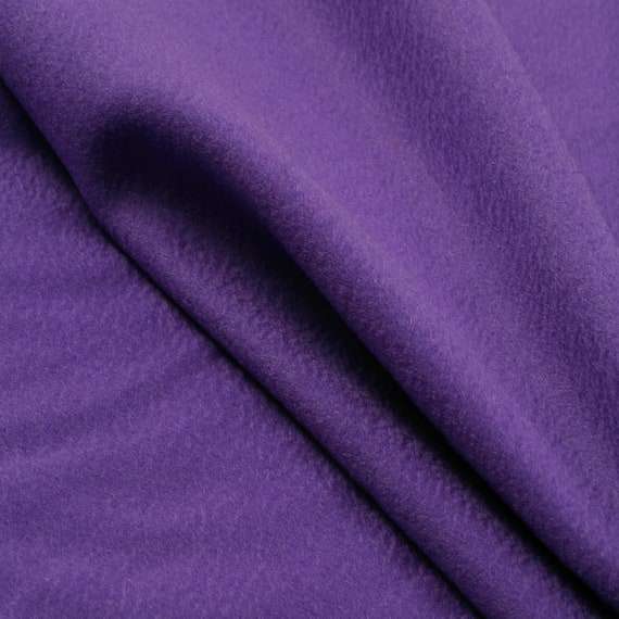 Purple Cashmere Wool Fabric by the Yard | Etsy UK