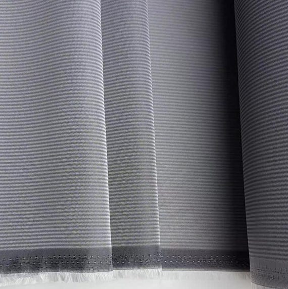 Striped Bemberg cupra fabric, Cupro lining fabric by the yard