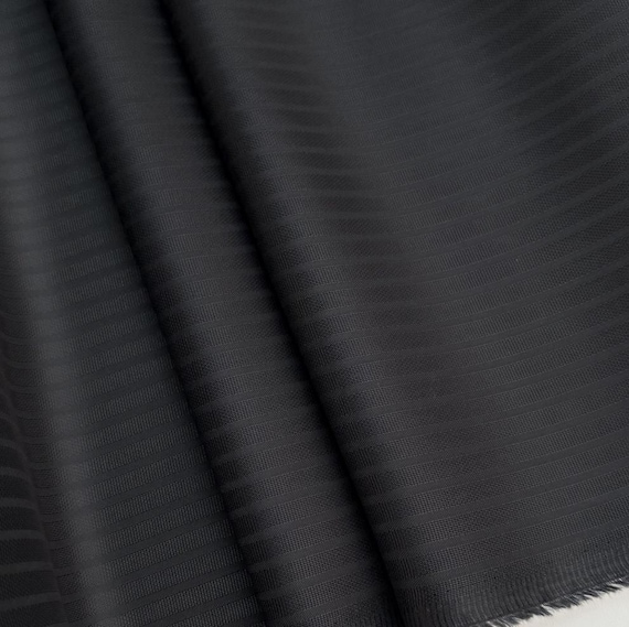Striped Bemberg cupra fabric, Jacquard Cupro lining fabric by the yard