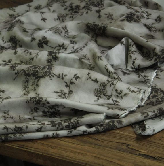 Print cupra fabric, Floral cupro fabric by the yard