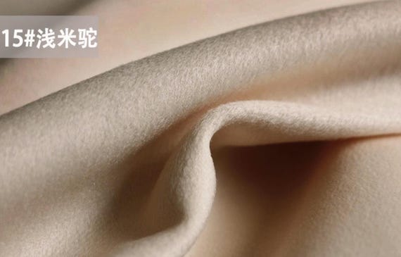 Double Sided Cashmere wool silk fabric by the yard