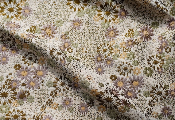 Jacquard brocade fabric by the yard