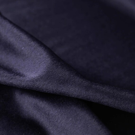 Navy Cashmere wool fabric by the yard