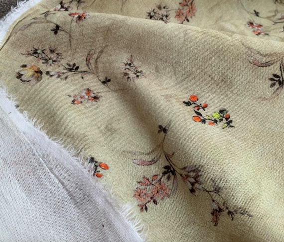 Print linen fabric by the yard