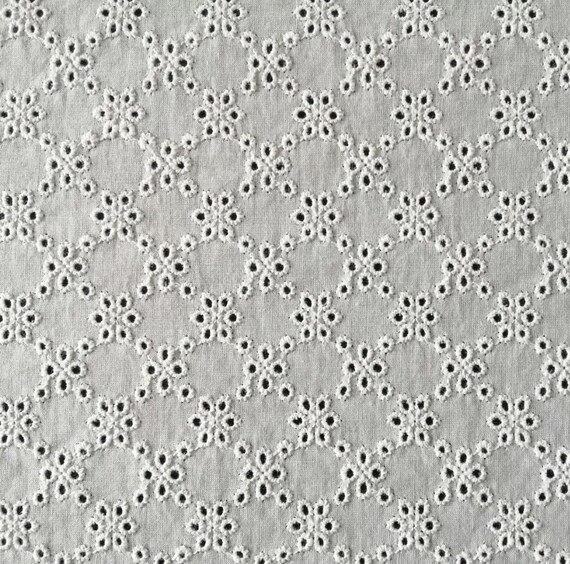 Embroidery cotton fabric by the yard