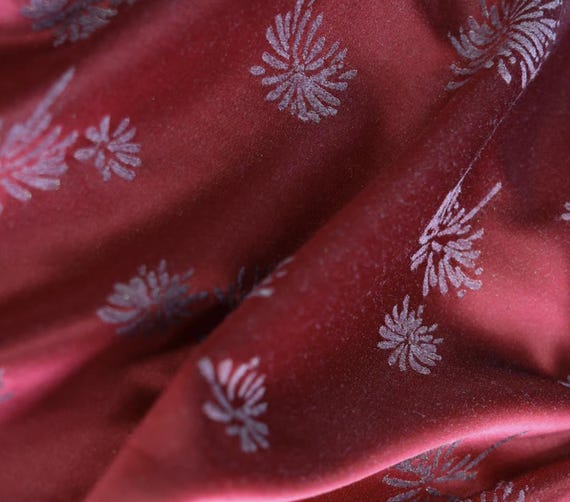Jacquard Silk Wool Fabric by the yard