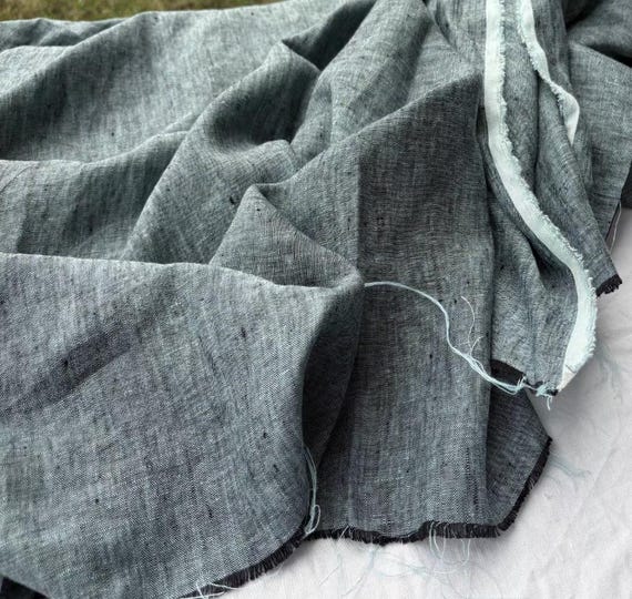 Yarn dyed linen fabric by the yard