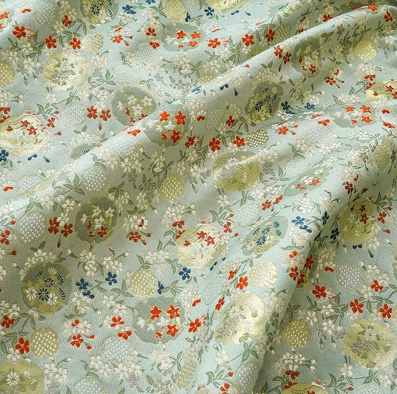 Jacquard brocade fabric by the yard