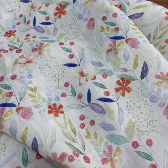 Print ramie fabric by the yard