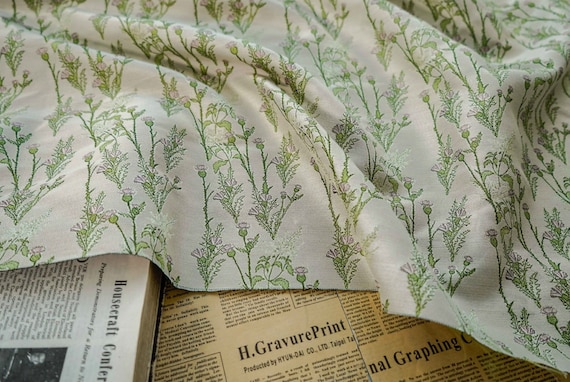 Jacquard brocade fabric by the yard