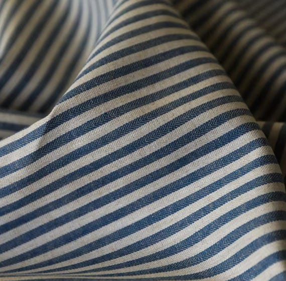 Herringbone linen fabric by the yard