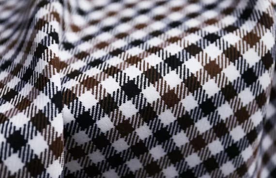 Plaid Wool fabric by the yard