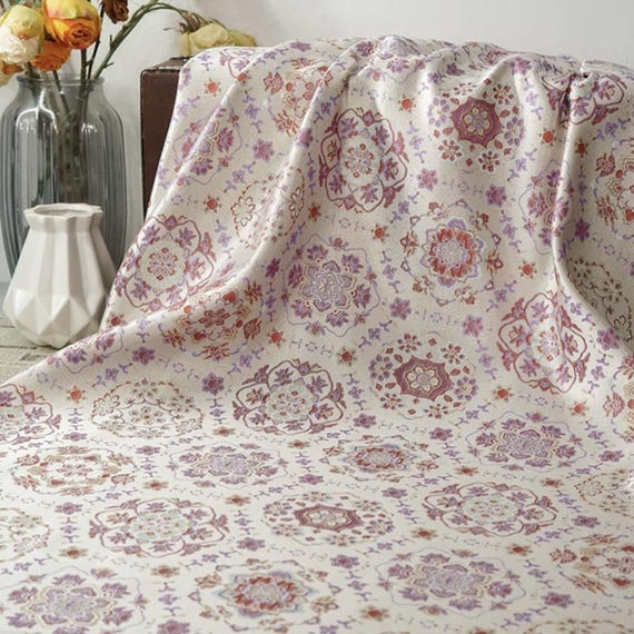 Jacquard brocade fabric by the yard