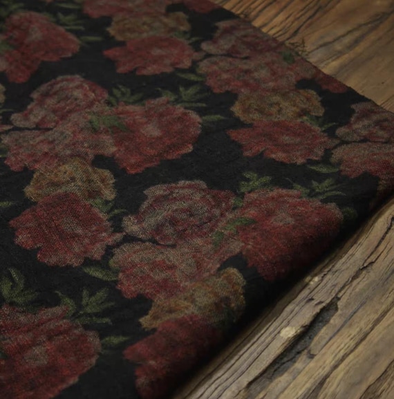 Print linen fabric by the yard