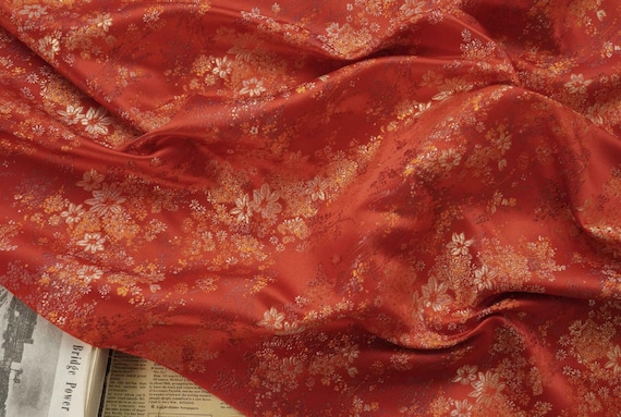 Jacquard brocade fabric by the yard